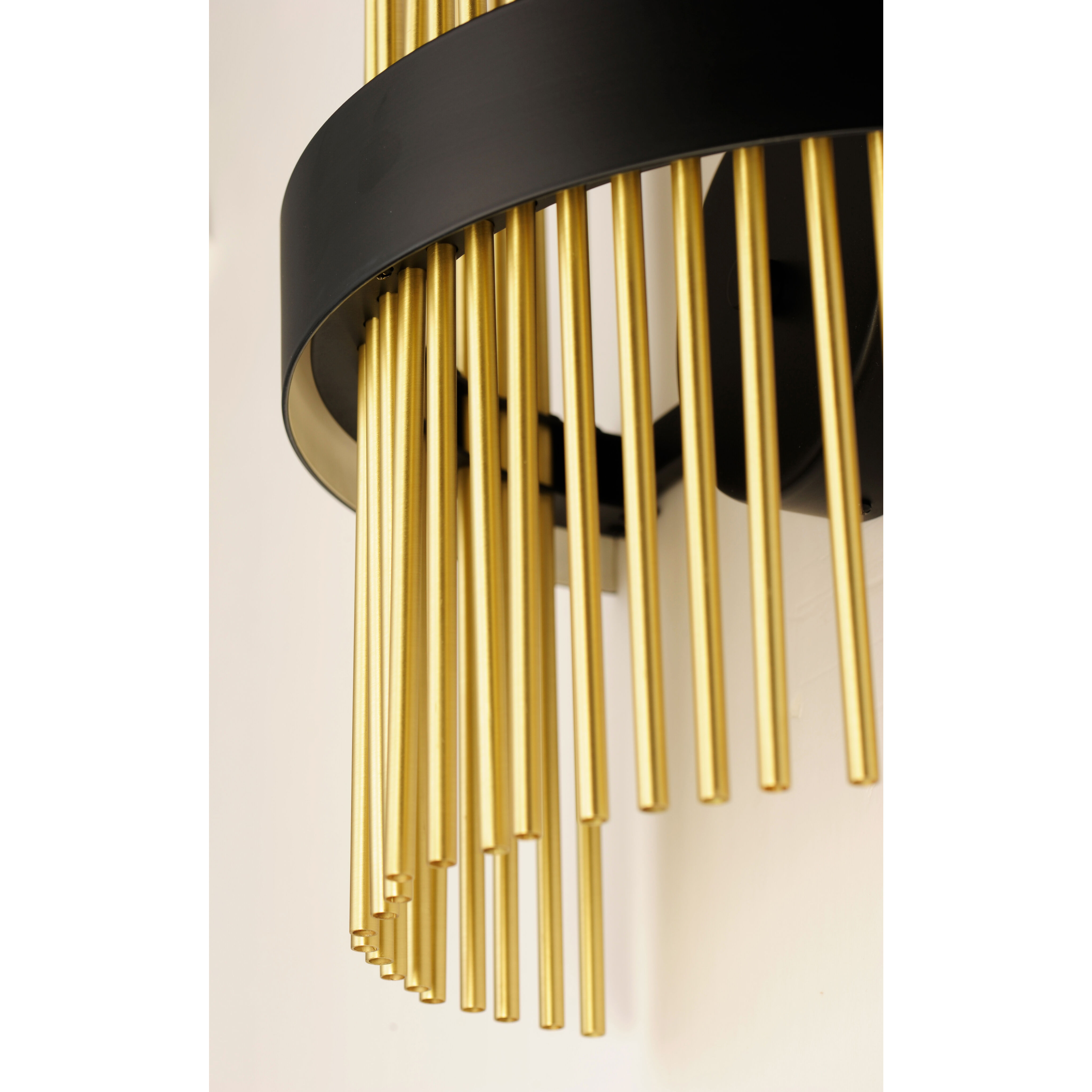 Chimes LED 7 inch Black and Satin Brass Wall Sconce Wall Light