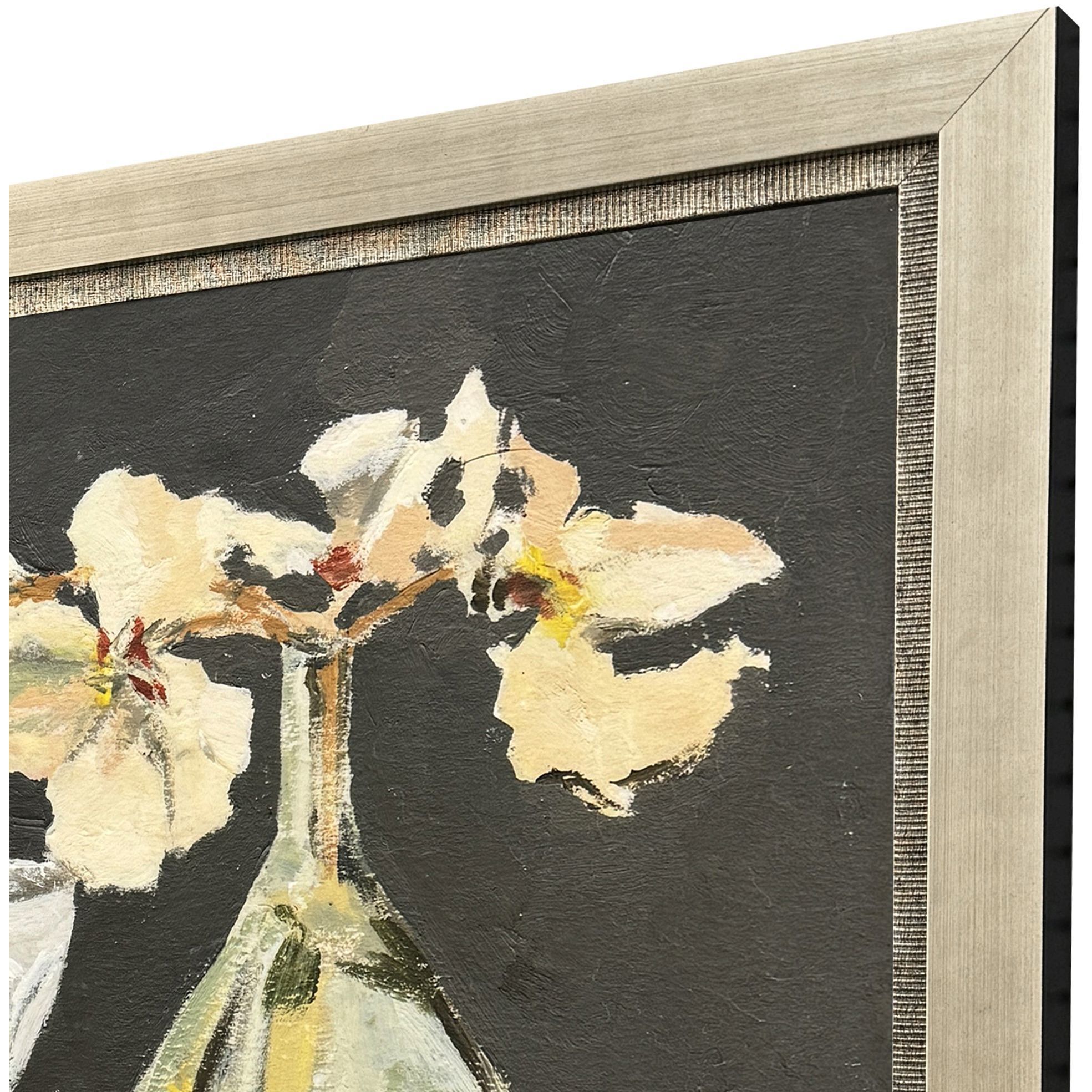 Elegy in Neutral Yellow and Beige and Gray and Multi Framed Art