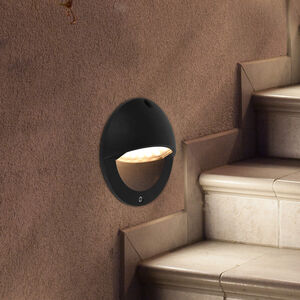 Modern 12 3 watt Matte Black Outdoor Steps Light