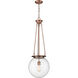 Beacon 1 Light 14 inch Antique Copper Pendant Ceiling Light
