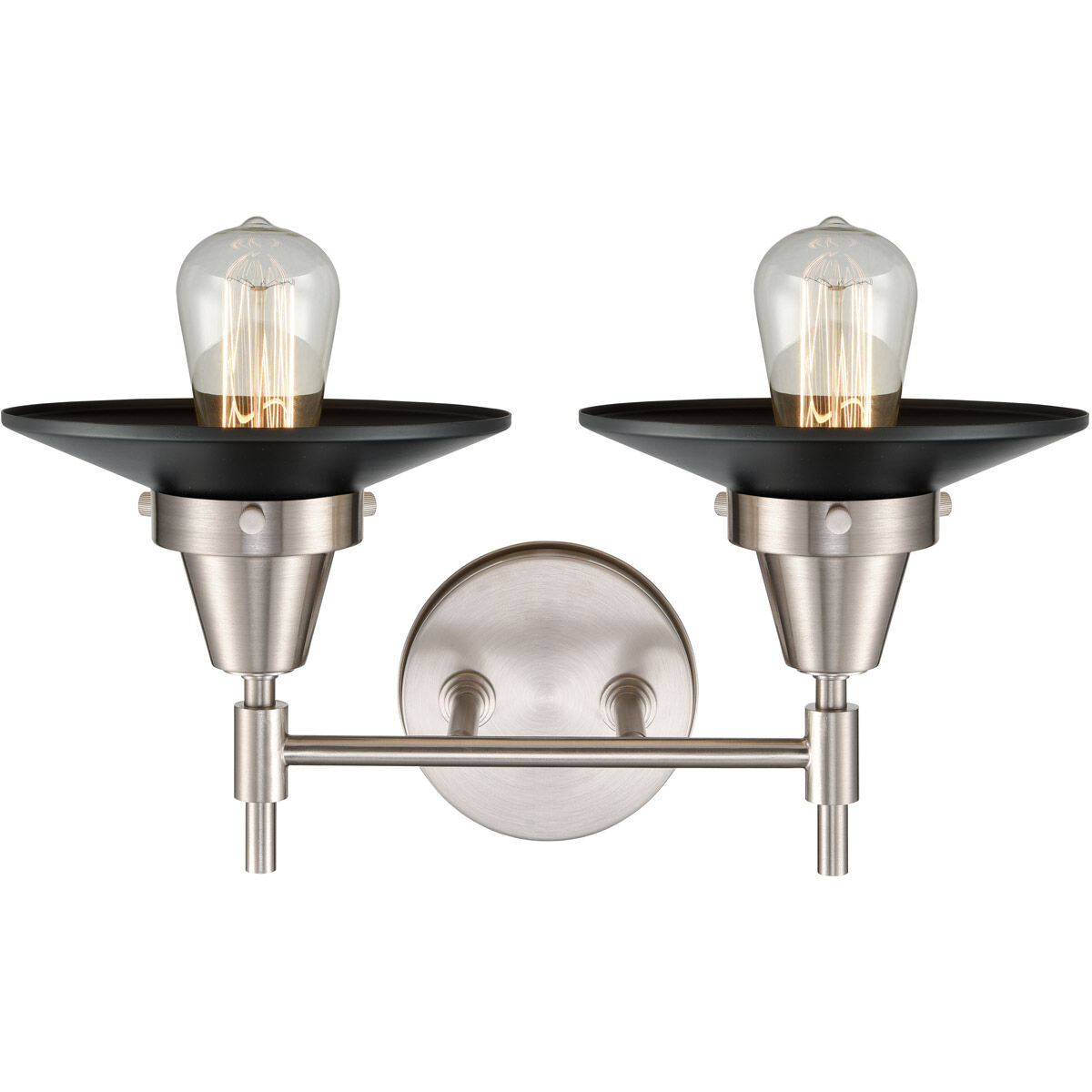 Caden 2 Light 17 inch Satin Nickel Bath Vanity Light Wall Light in Matte Black