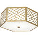 Williamsburg Tazewell LED 17 inch Modern Brass Flushmount Ceiling Light