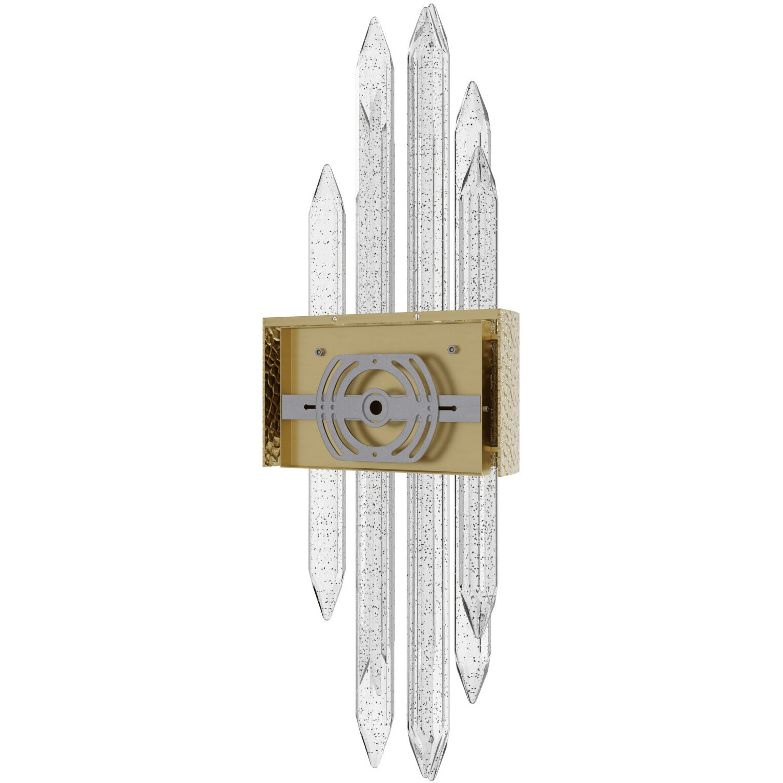 Aspen Wall Sconce Wall Light in Hammered Brushed Brass