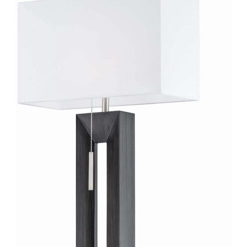 Parallux 62 inch 100.00 watt Charcoal Gray and Brushed Nickel Floor Lamp Portable Light