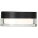 Dot LED 6.25 inch Black Flush Mount Ceiling Light in 3000K, dweLED