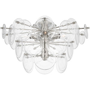 AERIN Loire LED 21 inch Polished Nickel Tiered Flush Mount Ceiling Light, Large