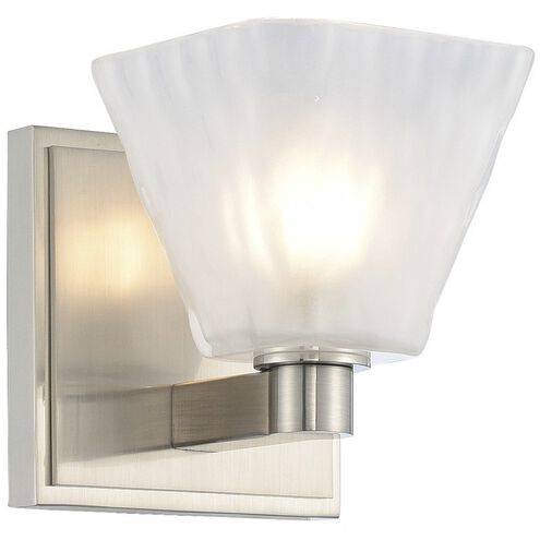 Weston LED 5 inch Glazed Nickel Bath Wall Sconce Wall Light