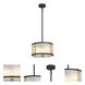 Corona 2 Light 11.75 inch Museum Bronze Pendant Ceiling Light, Convertible to Pendant, Semi-Flush Mount or Flush Mount