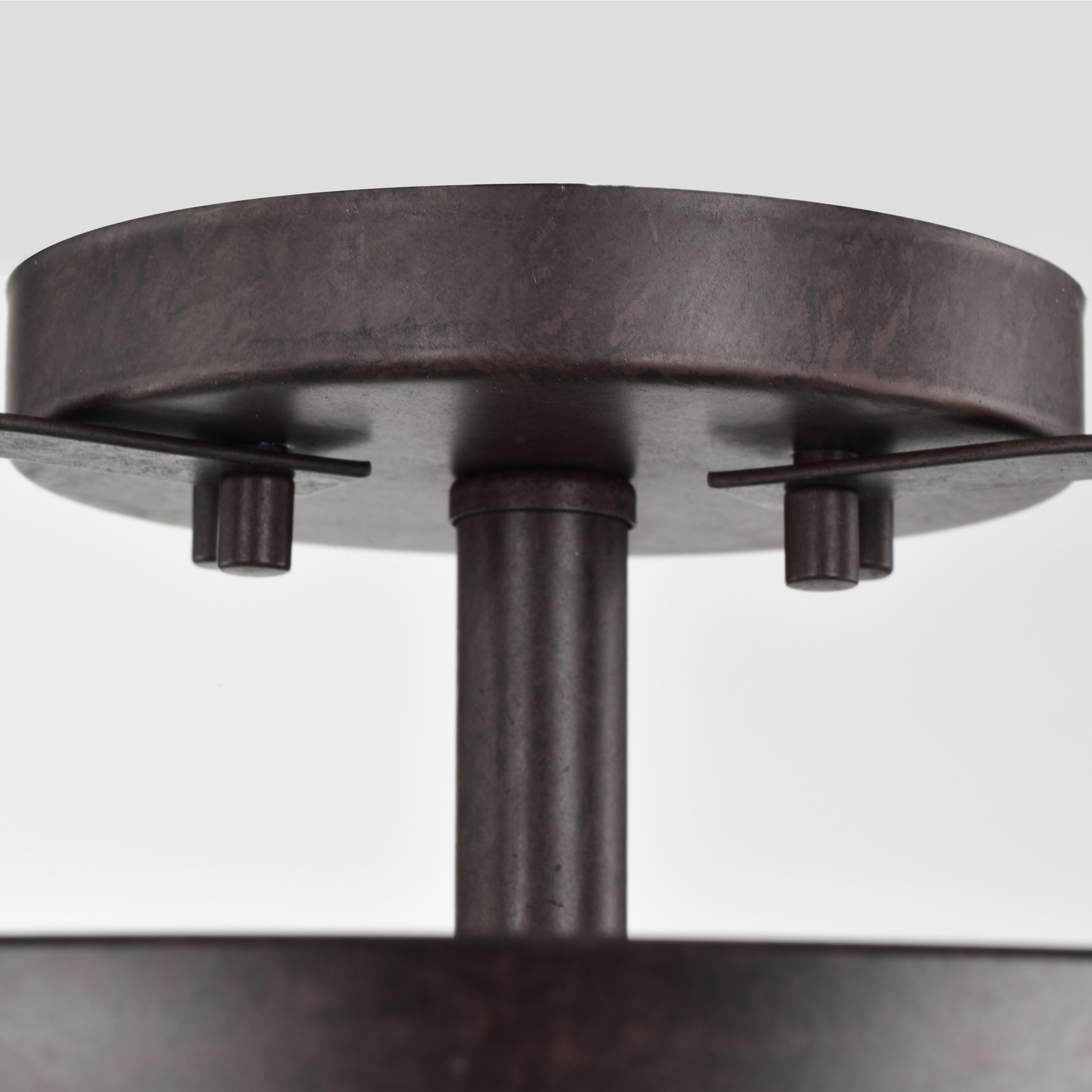 Ginger 2 Light 14 inch Old Bronze Semi Flush Mount Ceiling Light