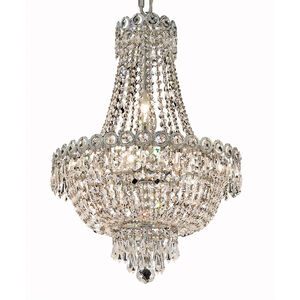 Century 8 Light 16 inch Chrome Dining Chandelier Ceiling Light in Royal Cut