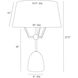 Hodgins 27.5 inch 150.00 watt Galaxy Marble and Bronze Lamp Portable Light