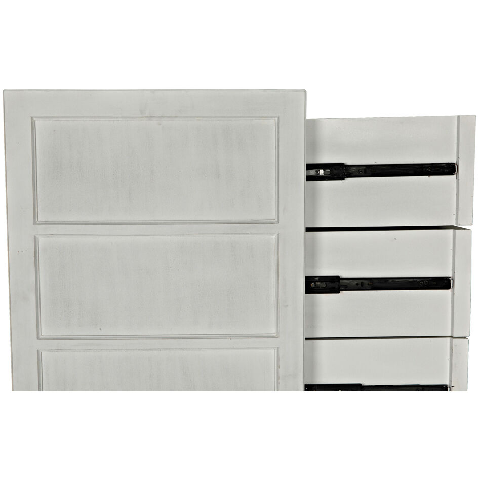 Hampton White Wash Dresser, Tall Boy