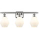 Ballston Cindyrella 3 Light 26 inch Brushed Satin Nickel Bath Vanity Light Wall Light in Incandescent, Matte White Glass