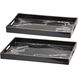 Effra Black and White Tray, Set of 2