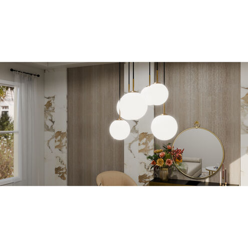 Wonderstruck 6 Light 20.75 inch Aged Brass Semi-Flush Mount Ceiling Light, Pendant