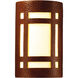 Ambiance LED 8 inch Rust Patina Wall Sconce Wall Light in 2000 Lm LED, White Styrene, Large