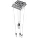 Aspen LED 12 inch Polished Chrome Multi Port Pendant Ceiling Light in Bubbled