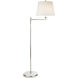 Thomas O'Brien Paulo 63.5 inch 150 watt Polished Nickel Swing Arm Floor Lamp Portable Light in Linen