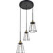 Auspice 3 Light 16 inch Brass and Black Pendant Ceiling Light