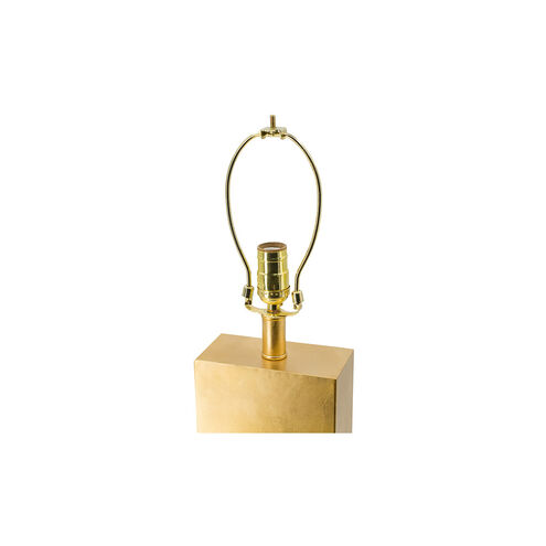 Rectangular 30 inch 100.00 watt Gold/Clear Table Lamp Portable Light