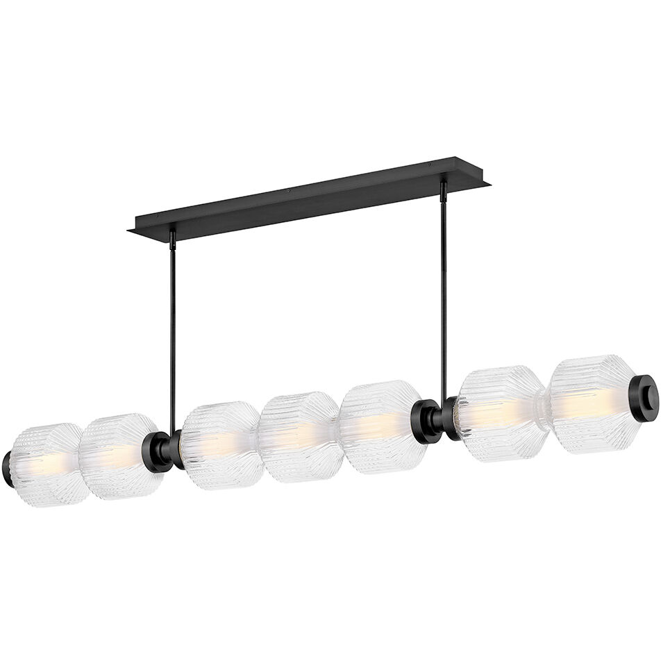 Reign LED 69.25 inch Black Linear Pendant Ceiling Light