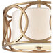 Ringlets 2 Light 16 inch Matte Gold Semi Flush Mount Ceiling Light