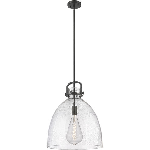 Downtown Urban Newton Bell 1 Light 16 inch Matte Black Pendant Ceiling Light in Seedy