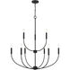 Greenwich 9 Light 32 inch Midnight Black Chandelier Ceiling Light