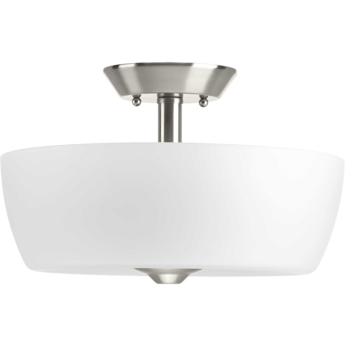 Leap 2 Light 14 inch Brushed Nickel Semi-Flush Mount Ceiling Light