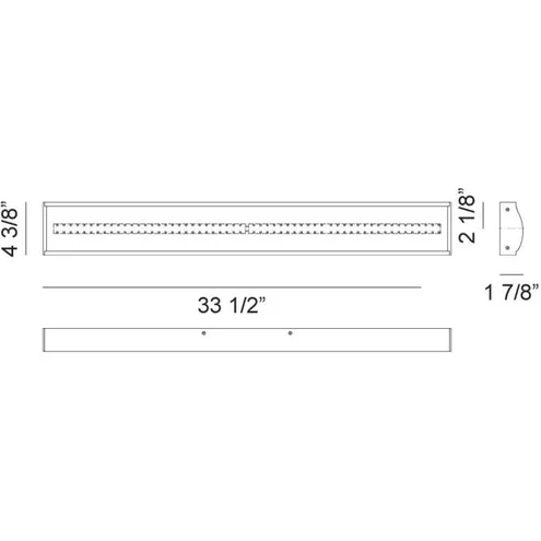 Semmie LED 33.5 inch Chrome Wall Sconce Wall Light