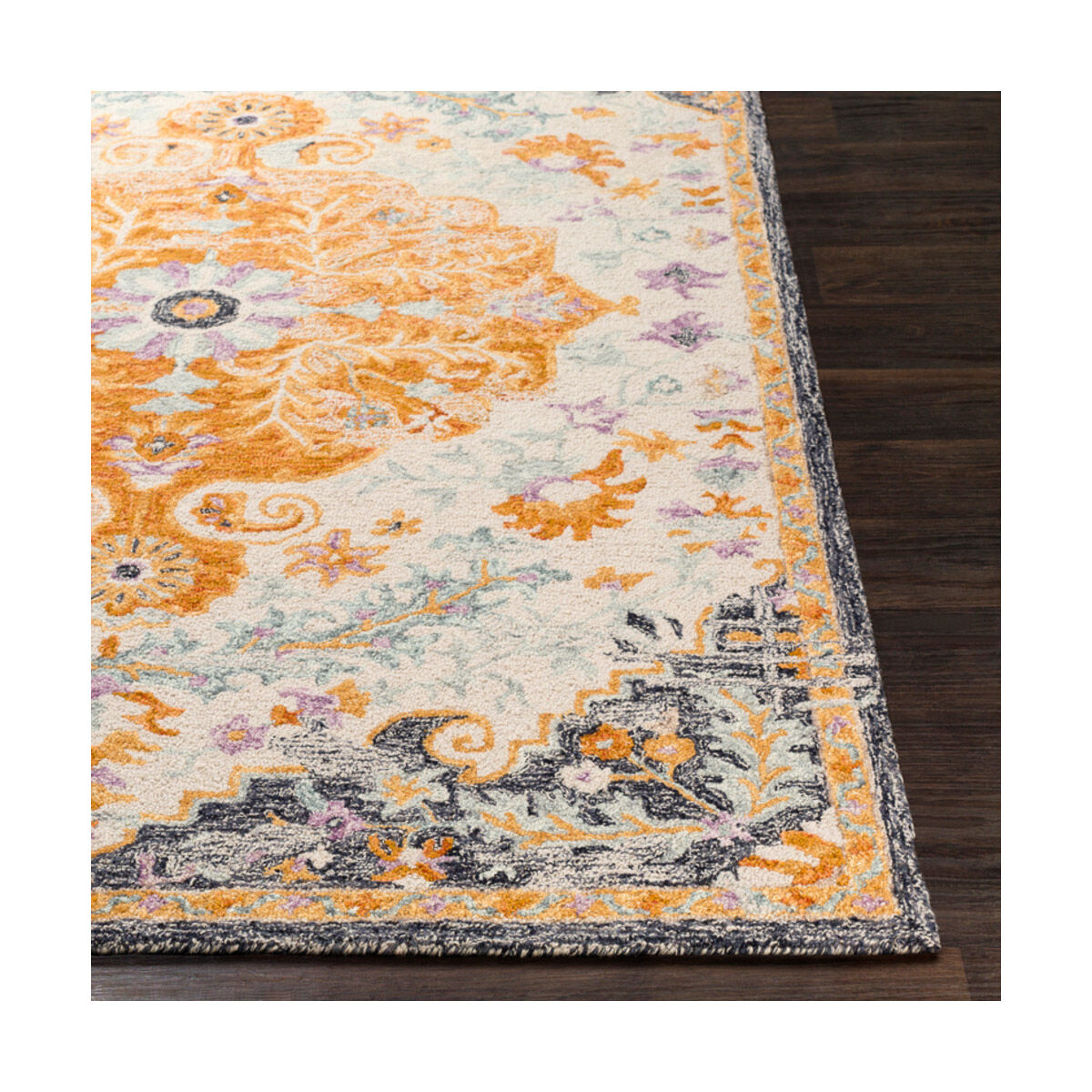 Jocosa 90 X 60 inch Burnt Orange/Khaki/Mustard/Black/Charcoal/Ice Blue Rugs, Rectangle