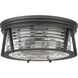 Cape Harbor 3 Light 16 inch Matte Black Flush Mount Ceiling Light