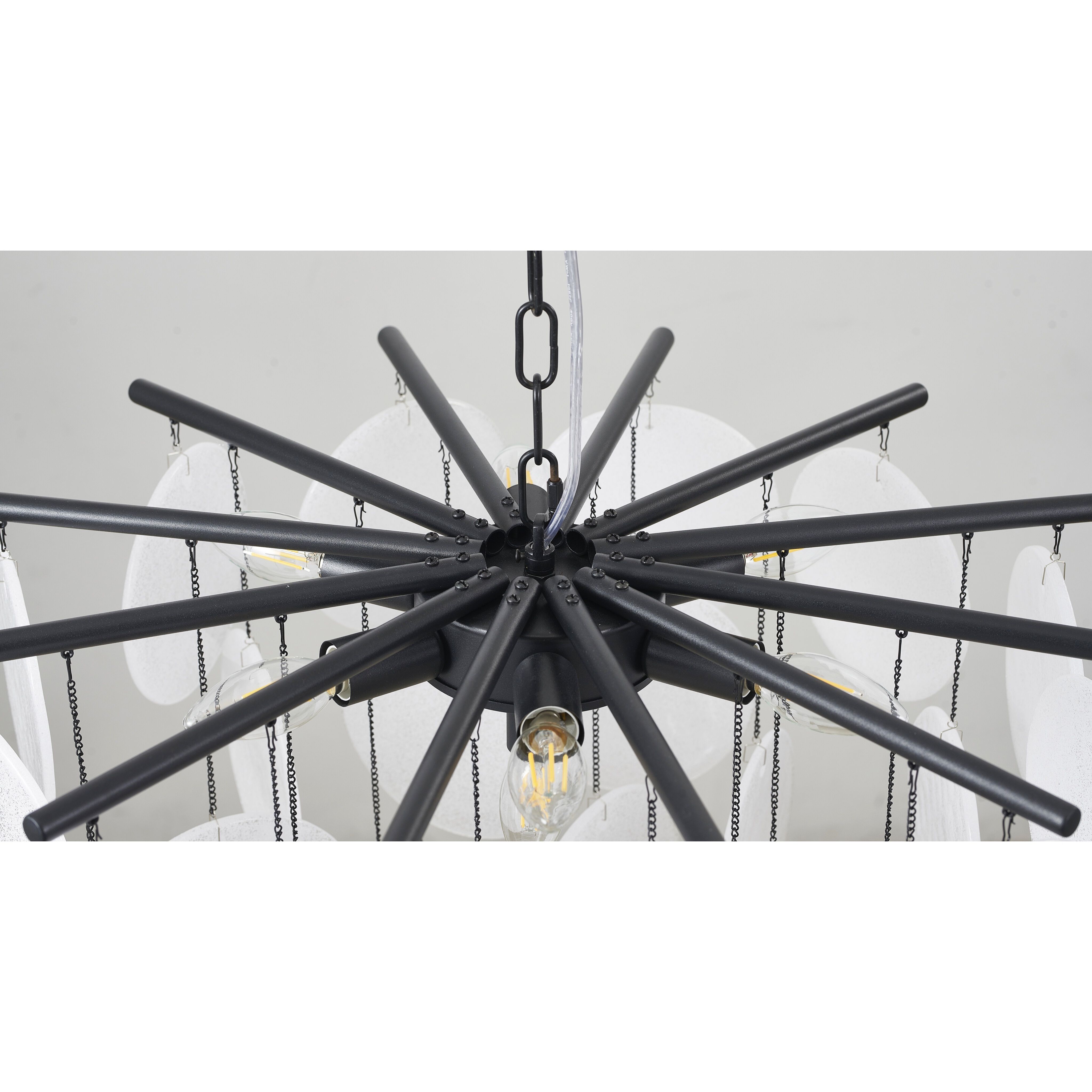 Canada LED 23.6 inch Satin Black Chandelier Ceiling Light