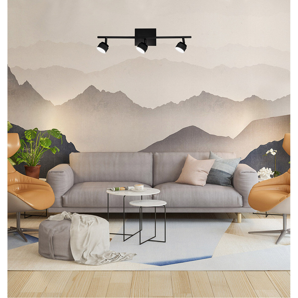 Armento 3 Light 120 Black Track Light Ceiling Light