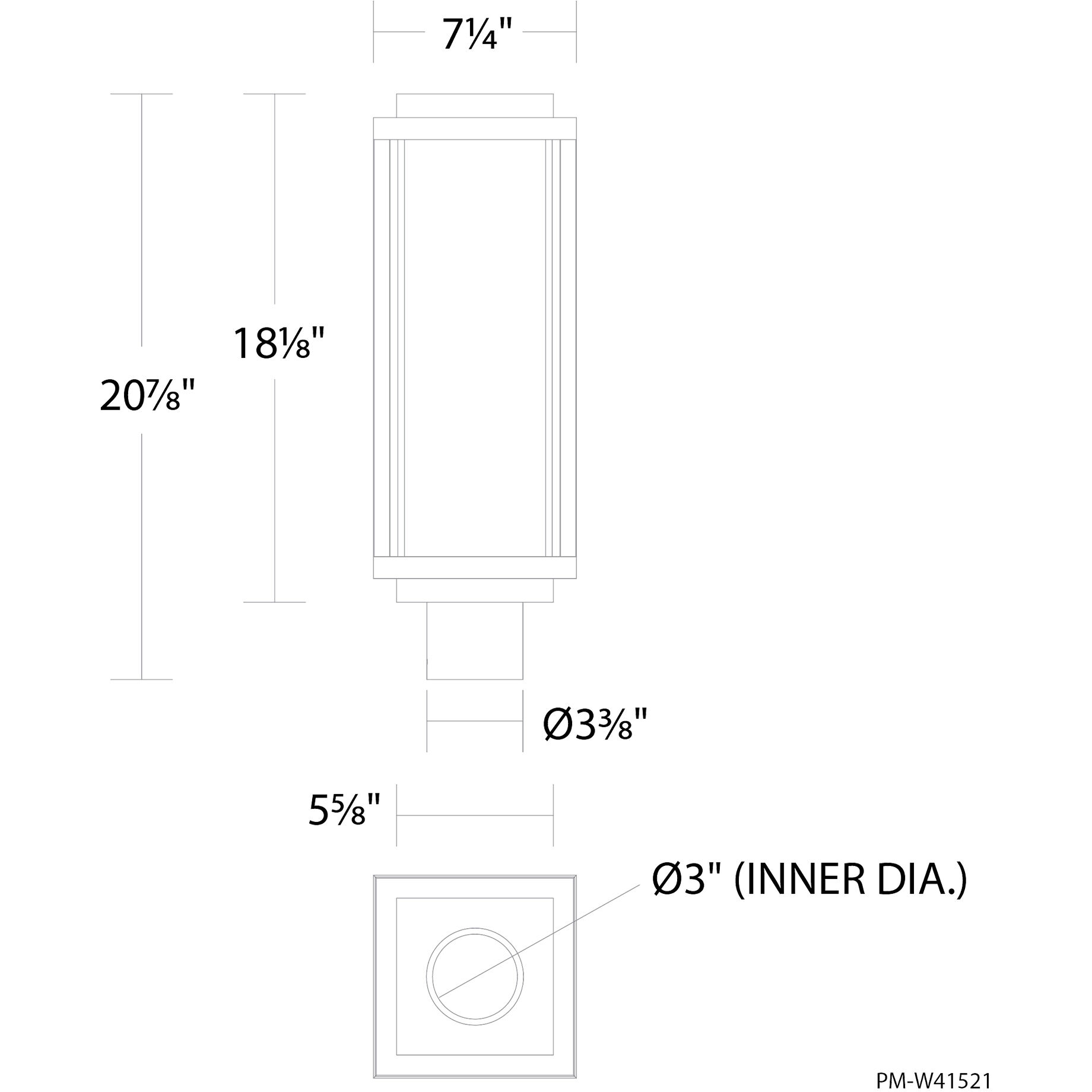 Two If By Sea LED 20.9 inch Black Outdoor Post Lighting