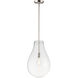 Gourd 1 Light 12 inch Satin Nickel Single Pendant Ceiling Light