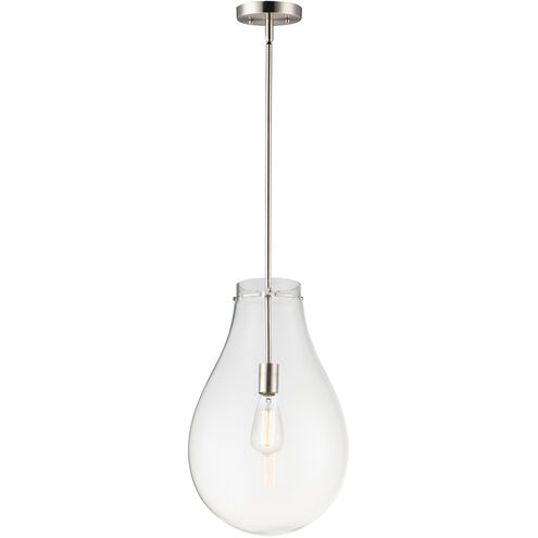 Gourd 1 Light 12 inch Satin Nickel Single Pendant Ceiling Light