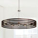 Dalton 8 Light 49 inch Dark Wood and Polished Nickel Chandelier Ceiling Light