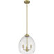 Miravelle 3 Light 13 inch Vintage Brass Pendant Ceiling Light