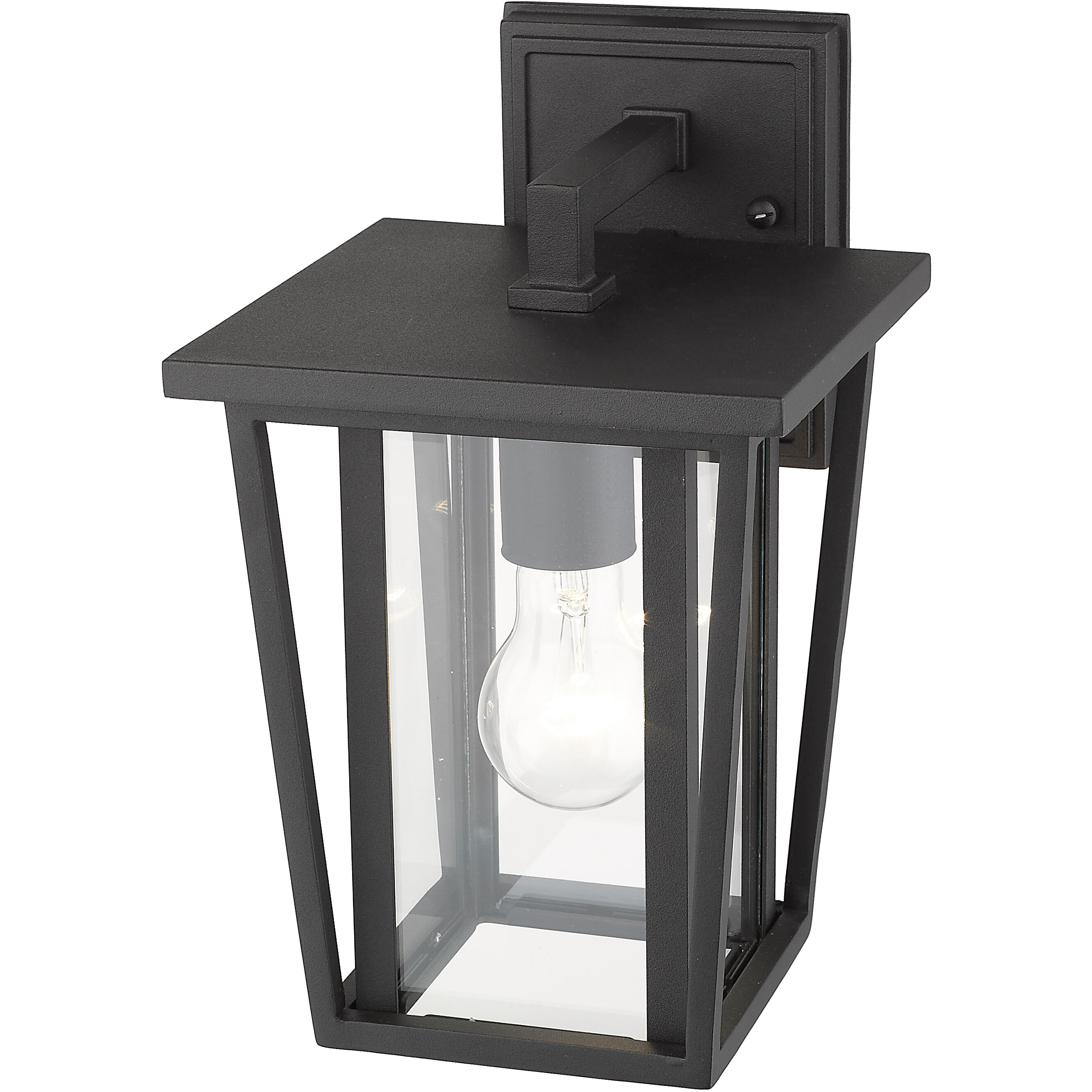 Seoul 1 Light 11.5 inch Black Outdoor Wall Light