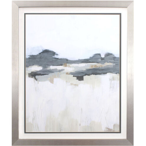 Brush Badlands Blue and Brown and Neutral Framed Art