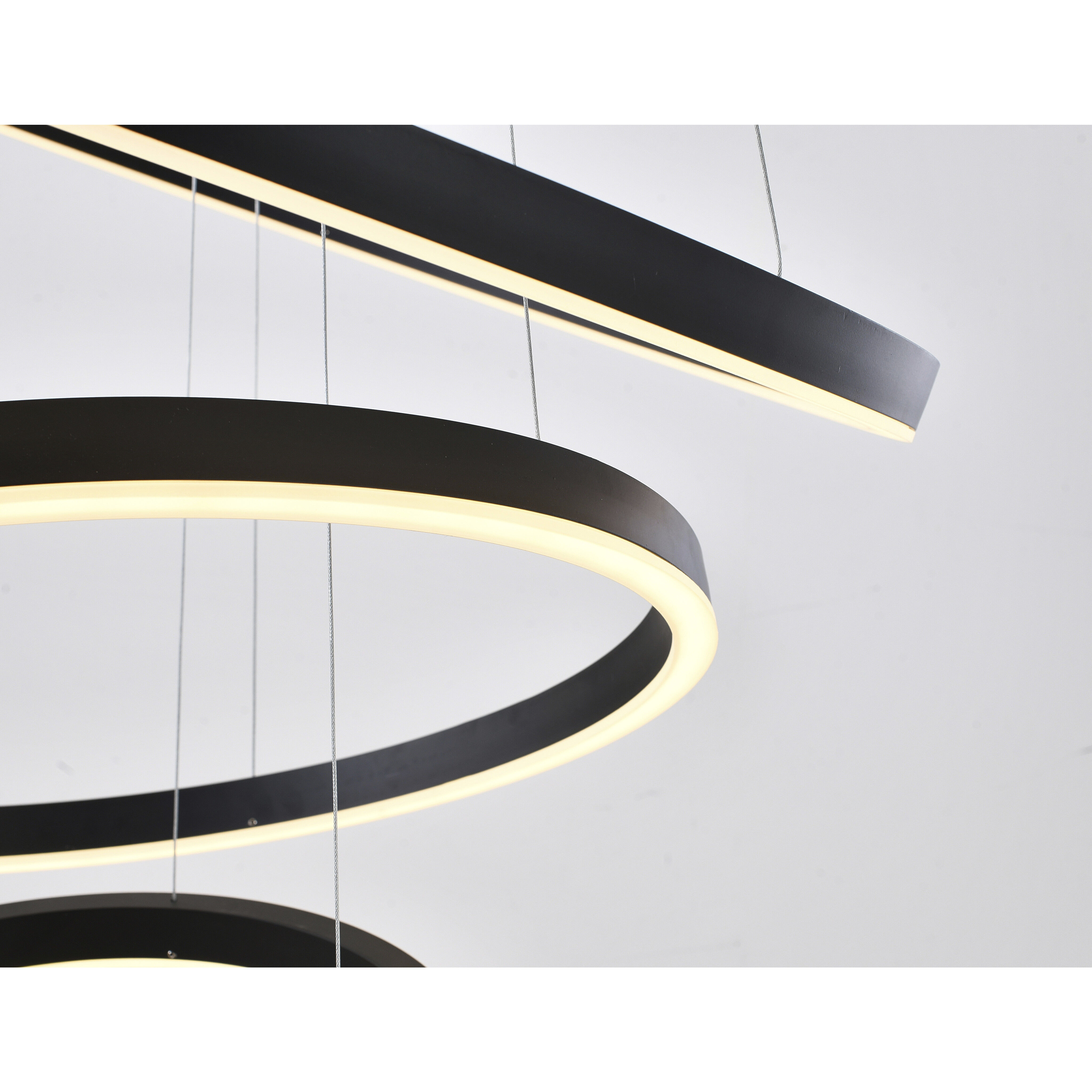 Canada LED 39.4 inch Matte Black Chandelier Ceiling Light