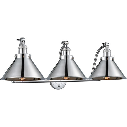 Franklin Restoration Briarcliff 3 Light 28 inch Polished Chrome Bath Vanity Light Wall Light, Franklin Restoration