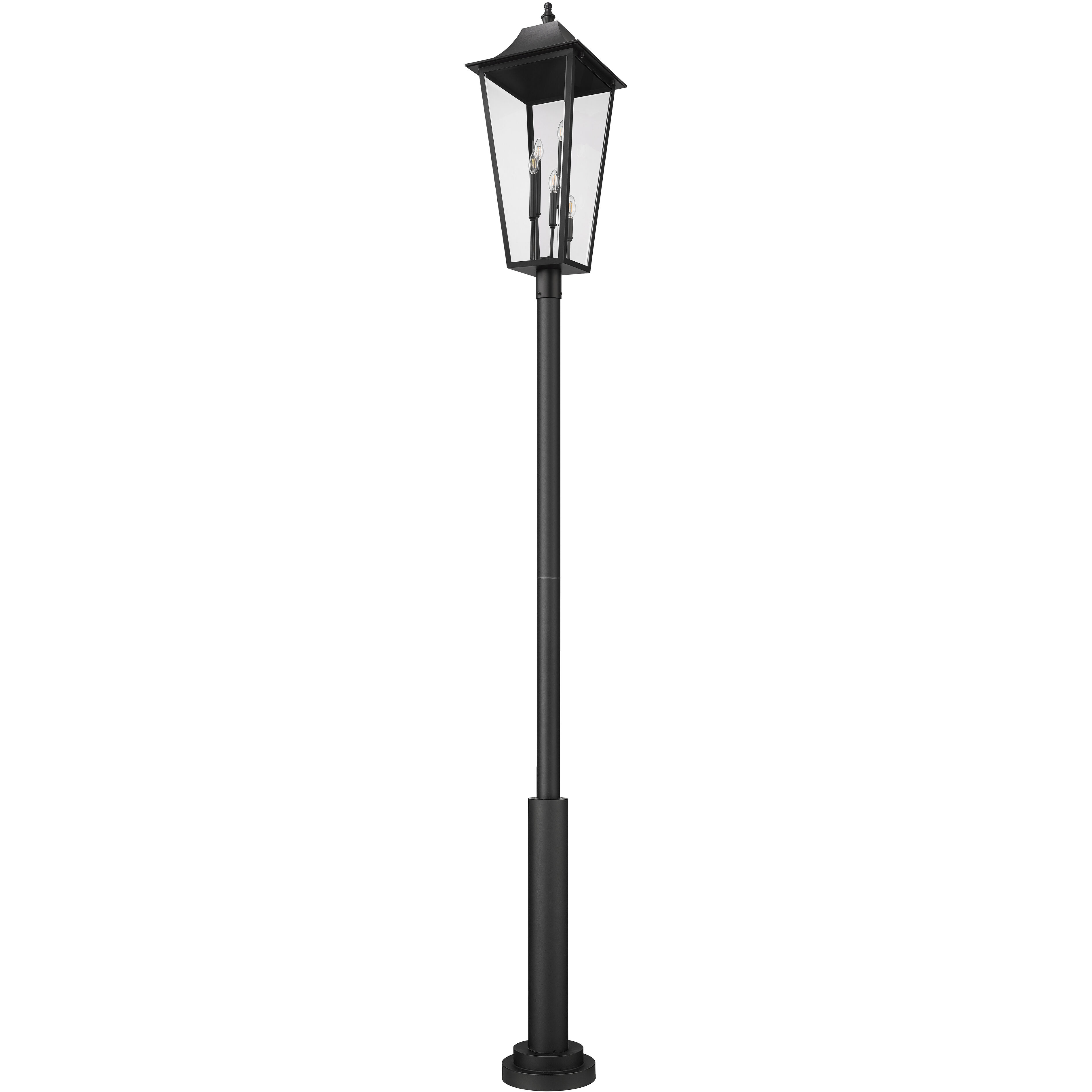 Gannon 5 Light 134.75 inch Black Outdoor Post Mounted Fixture in G9
