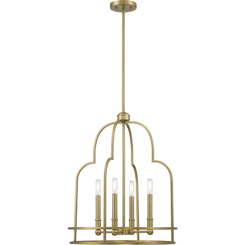 Savoy House Diplomat 4 Light 20 inch Warm Brass Pendant Ceiling Light 3-6612-4-322 - Open Box
