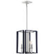 Champlin 4 Light 12.38 inch Navy with Polished Nickel Accents Pendant Ceiling Light in Navy/Polished Nickel