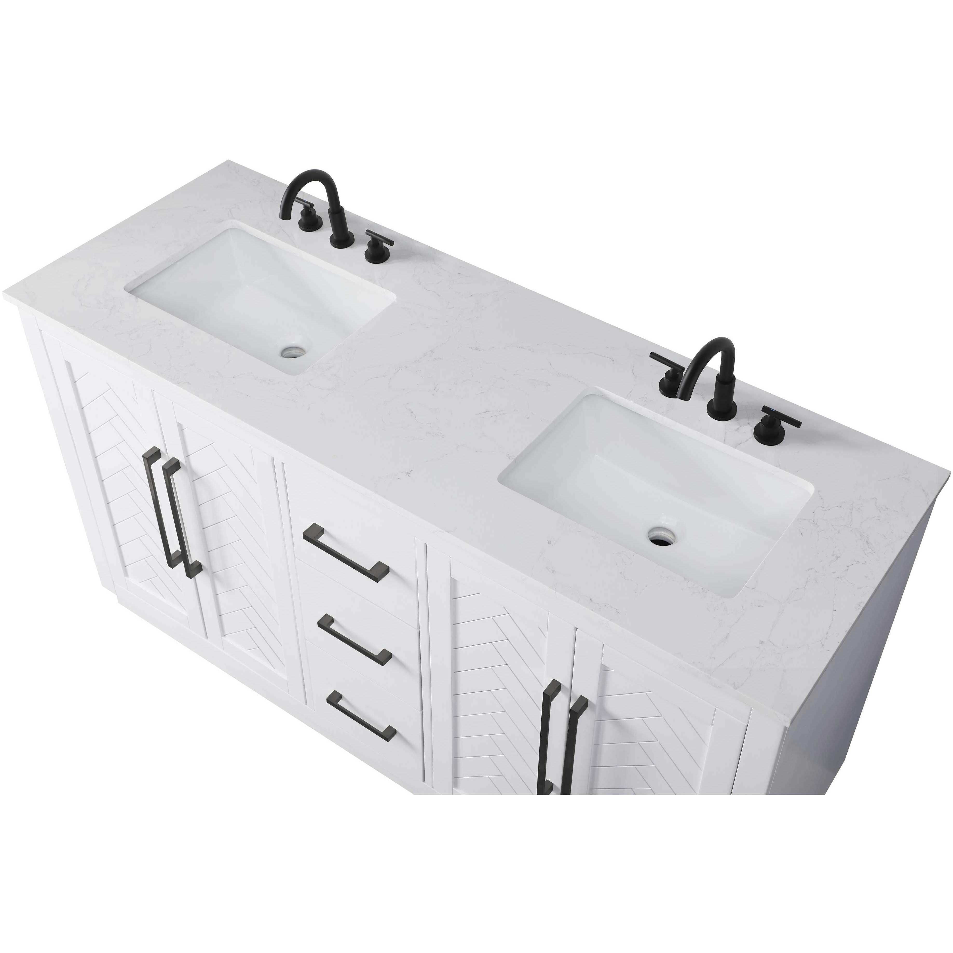 Chase 60 X 34 inch White Bathroom Vanity Cabinet