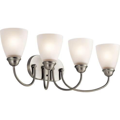 Jolie 4 Light 28 inch Brushed Nickel Wall Mt Bath 4 Arm Wall Light in Incandescent