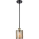 Ballston Cobbleskill 1 Light 5 inch Black Antique Brass Pendant Ceiling Light in Mercury Glass, Ballston