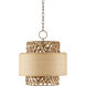 Isola 4 Light 18.25 inch Khaki/Natural Water Hyacinth Pendant Ceiling Light